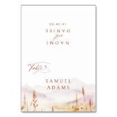 Fall Wildflower Mountain Foldable Place Card Kaart (Voorkant)