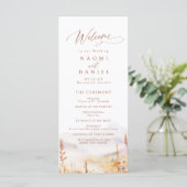Fall Wildflower Mountain Rustic Wedding Programs Menu (Staand voorkant)