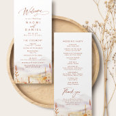 Fall Wildflower Mountain Rustic Wedding Programs Menu