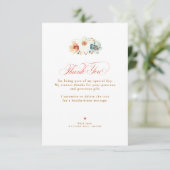 Fall Wildflower Wedding Small Thank You Bedankkaart (Staand voorkant)