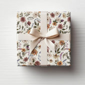 Fall Wildflower Wrapping Paper Cadeaupapier