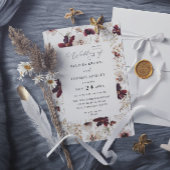 Fall Wildflowers Floral Budget QR Code Wedding Kaart