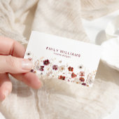 Fall Wildflowers Floral Business Card Visitekaartje