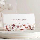 Fall Wildflowers Floral Business Card Visitekaartje