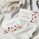 Fall Wildflowers Floral Business Card Visitekaartje