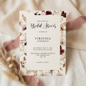 Fall Wildflowers Floral Wedding Kaart
