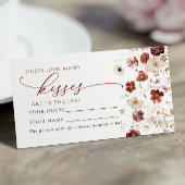 Fall Wildflowers How Many Kisses Shower Game card Plaatskaartje