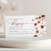 Fall Wildflowers How Many Kisses Shower Game card Plaatskaartje