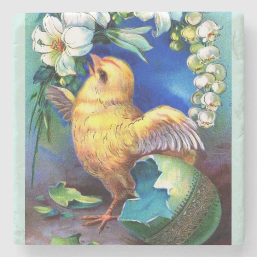 Falla Happy Easter Chick Stenen Onderzetter (Voorkant)