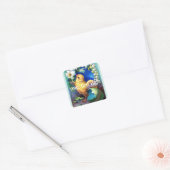 Falla Happy Easter Chick Vierkante Sticker (Envelop)