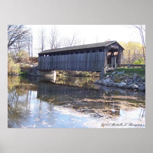 Fallasburg Covered Bridge Poster (Voorkant)