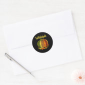 Fallelujah Fall Pumpkin Retro Distressed Autumn Ha Ronde Sticker (Envelop)