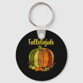Fallelujah Fall Pumpkin Retro Distressed Autumn Ha Sleutelhanger (Voorkant)