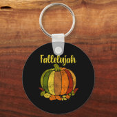 Fallelujah Fall Pumpkin Retro Distressed Autumn Ha Sleutelhanger (Voorkant)