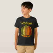 Fallelujah Fall Pumpkin Retro Distressed Autumn Ha T-shirt (Voorkant volledig)