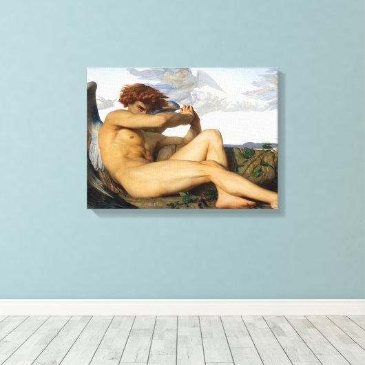 Fallen Angel Alexandre Cabanel Original Canvas Afdruk (Insitu (Houten vloer))
