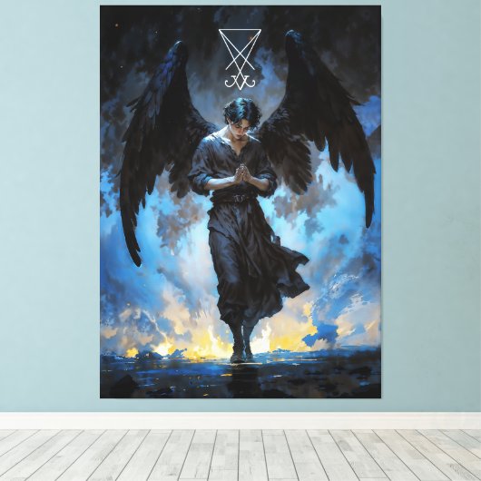 Fallen Angel Canvas Afdruk (Insitu (Houten vloer))