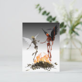 Fallen Angel Demon Devil Halloween Briefkaart (Staand voorkant)