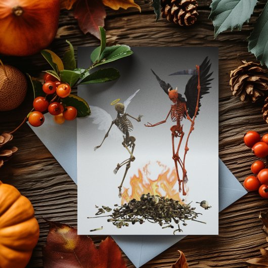 Fallen Angel Demon Devil Halloween Briefkaart