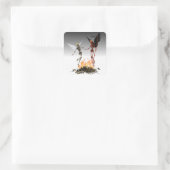 Fallen Angel Demon Devil Halloween Vierkante Sticker (Tas)