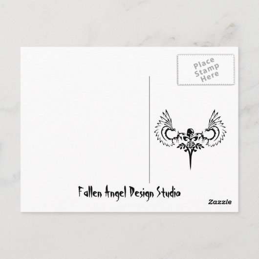 Fallen ANgel Design Studio Logo Briefkaart (Achterkant)