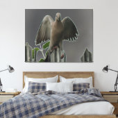 Fallen Angel Dove Canvas Print (Insitu (Slaapkamer))