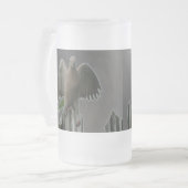 Fallen Angel Dove Frosted Glass Mok (Voorkant links)