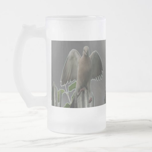 Fallen Angel Dove Frosted Glass Mok (Links)