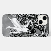Fallen Angel Gray Monochrome Case-Mate iPhone Case (Achterkant (horizontaal))