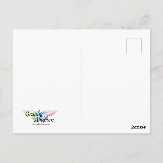 Fallen Angel Halloween Briefkaart (Achterkant)