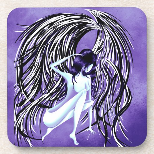 Fallen Angel Plastic Coaster Bier Onderzetter (Voorkant)
