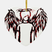Fallen Angel red Keramisch Ornament (Voorkant)