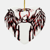 Fallen Angel red Keramisch Ornament (Achterkant)