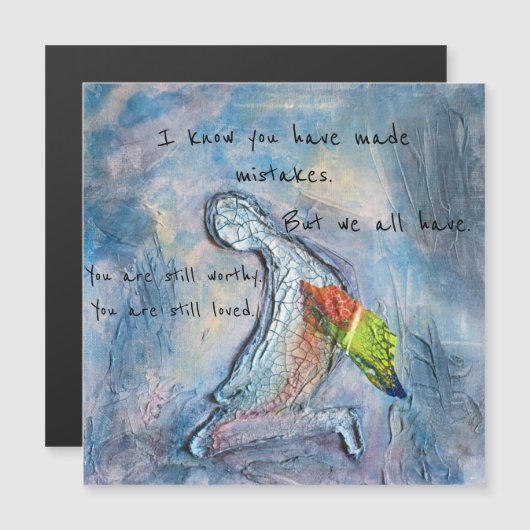 Fallen Angel Surreal Art Comfort Magnetische Kaart (Voorkant / Achterkant)