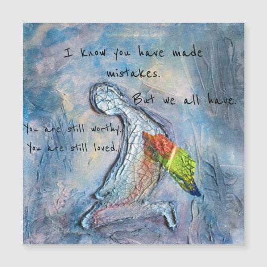 Fallen Angel Surreal Art Comfort Magnetische Kaart (Voorkant)