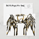 Fallen Angel Yellow Briefkaart (Voorkant / Achterkant)