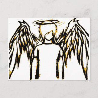 Fallen Angel Yellow Briefkaart