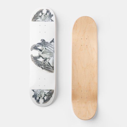 Fallen Angel Yoga Pose Art Skateboard (Voorkant)