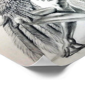 Fallen Angel Yoga Pose Drawing Poster (Hoek)