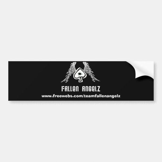 FALLEN ANGELZ logo, www.freewebs.com/teamfalle... Bumpersticker (Voorkant)