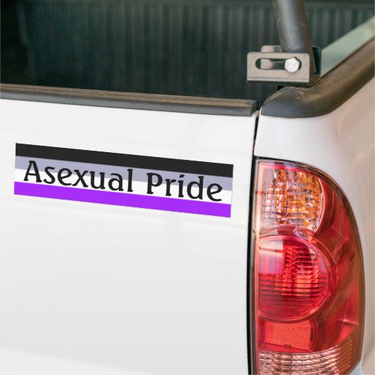 Fallen Asexual Pride Flag (tekst) Bumpersticker (Op Truck)