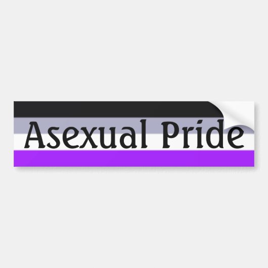 Fallen Asexual Pride Flag (tekst) Bumpersticker (Voorkant)
