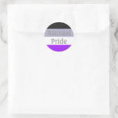 Fallen Asexual Pride Flag (tekst) Ronde Sticker (Tas)