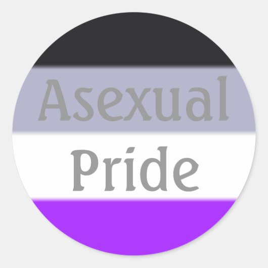 Fallen Asexual Pride Flag (tekst) Ronde Sticker (Voorkant)