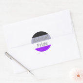 Fallen Asexual Pride Flag (tekst) Ronde Sticker (Envelop)