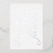 Fallen bewegen de sterren folie uitnodiging (Voorkant)