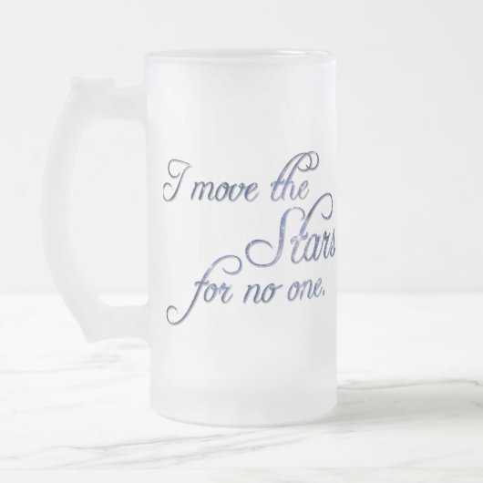 Fallen bewegen de sterren matglas bierpul (Links)