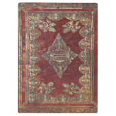 Fallen bezoedeld messing boek klembord (Achterkant)