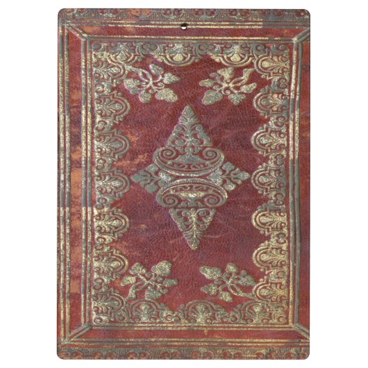 Fallen bezoedeld messing boek klembord (Achterkant)