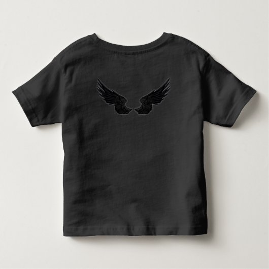 Fallen Castiel Angel Zwart voor en achter Kinder Shirts (Achterkant)